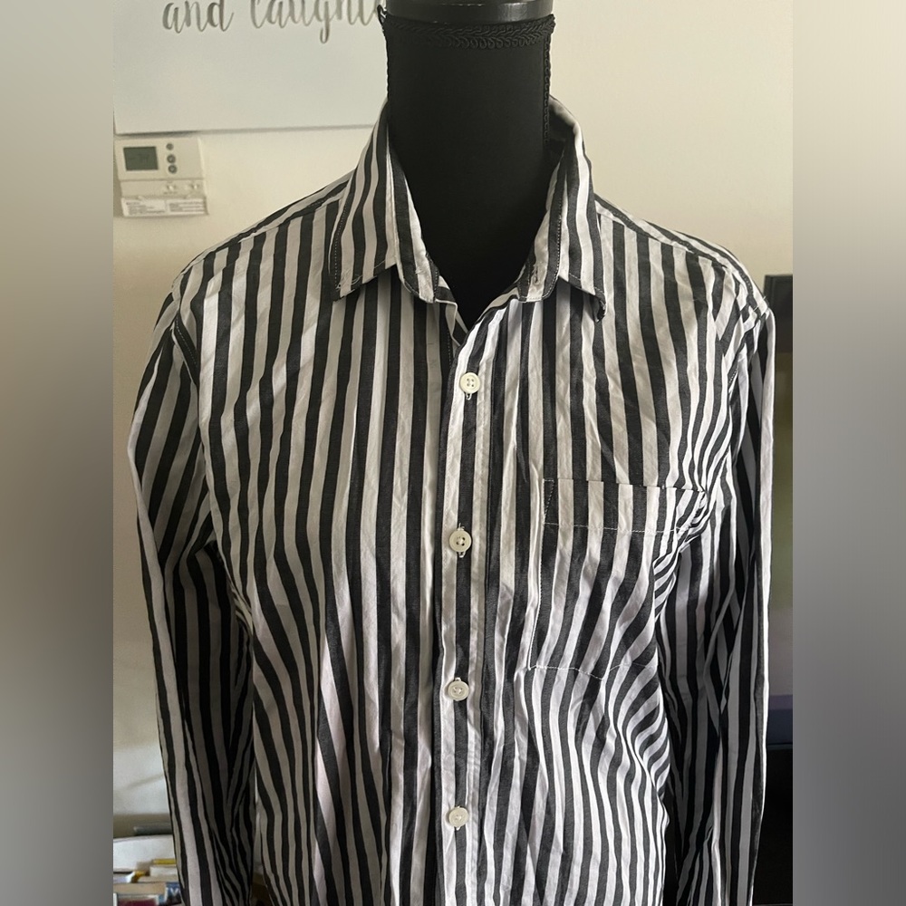 Button Down Shirt Blouse Medium - image 2